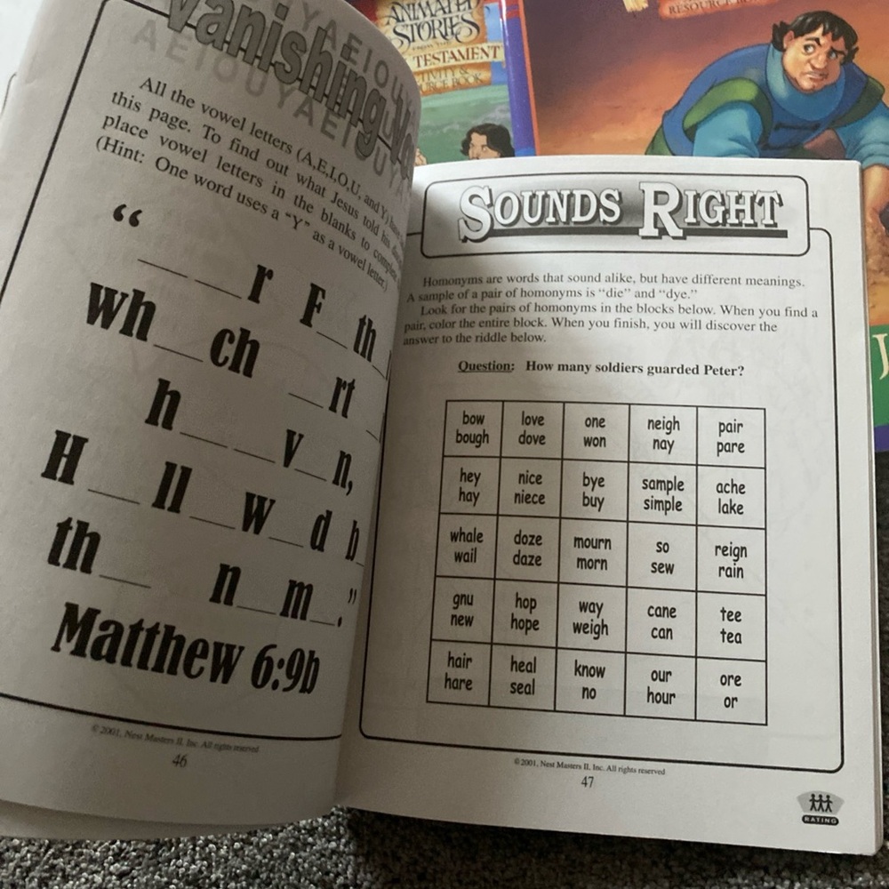 HUGE Nest Sunday School Animated Stories DVD & Reproducible Activity Book Set - Picture 13 of 16